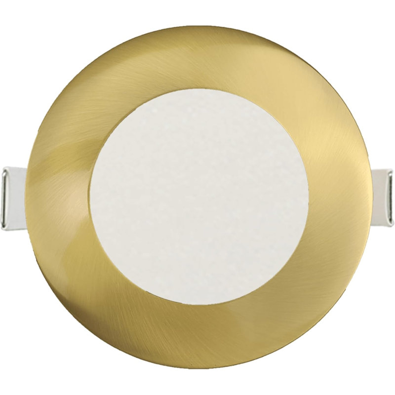 Perle mince ronde 4 "en bronze 12W 925 lumens 5CCT Perlglow, Laiton brossé