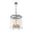 Luminaire suspendu en verre biseauté 6 lumières