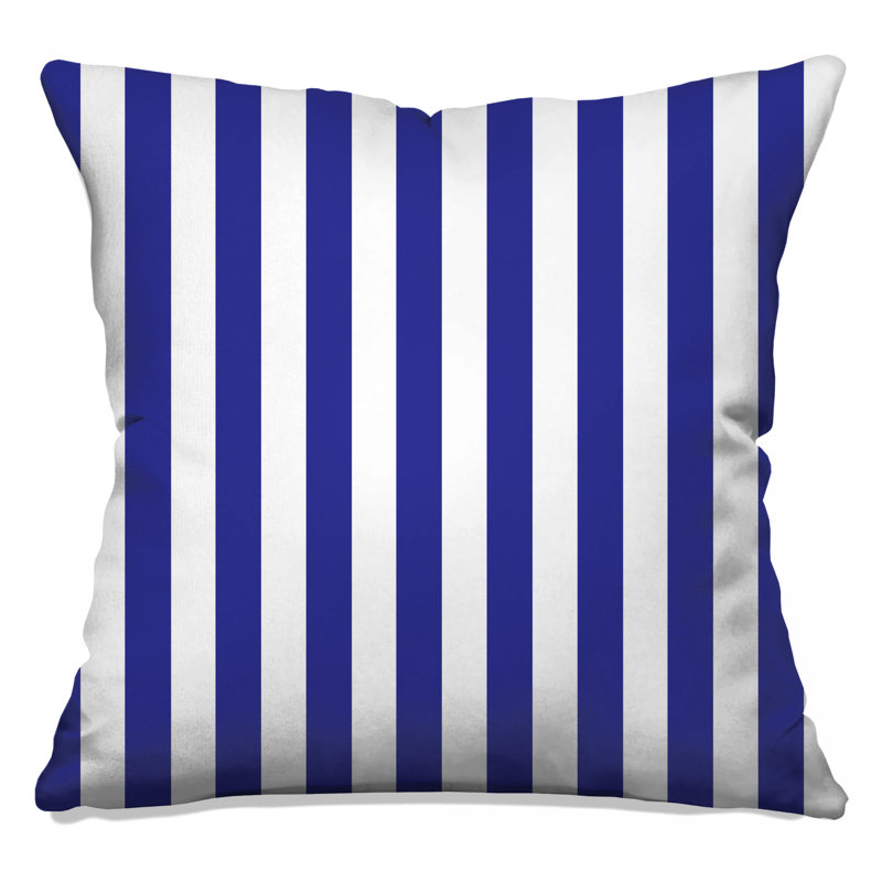 Blue Stripes Double Sided Throw Pillows, 14 x 14 inches