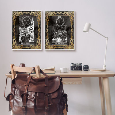 " Ornate Tarot Sun & Moon " 2 - Pieces