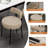 Boucle Dining Chairs Set of 4, Upholstered Dining Chairs with Black Metal Legs, Modern Dining Chair-1238874972