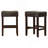 Set Of 2, 26.75" Backless Leather Counter Height Barstool-1213604070