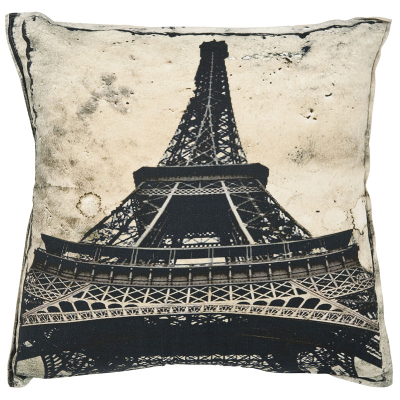 Paris Cotton Reversible Throw Pillow, 20" x 20"