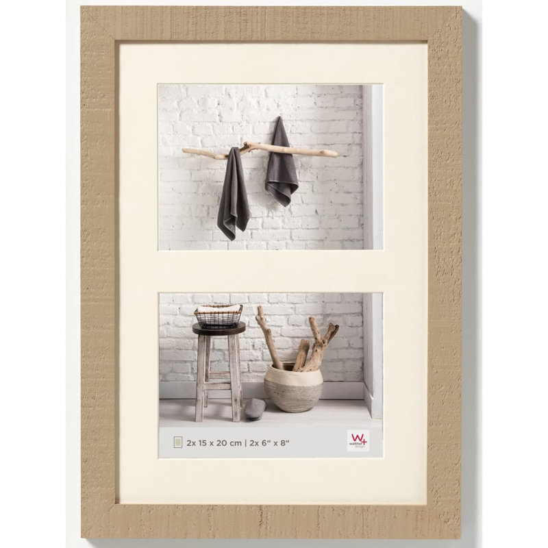 Walther Design Picture Frame Home 2 x 15 x 20cm Polar White, Brown