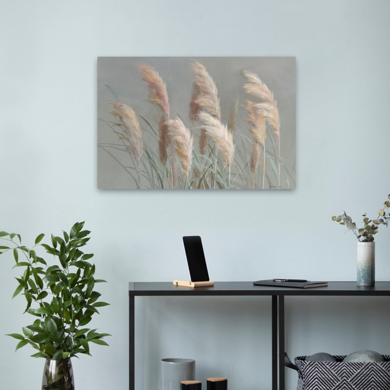 Pampas de jardin sur fond gris, H 24 po x l 16 po