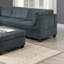 Meuble de salon modulaire chenille gris modulaire 6 pièces ensemble canapé modulaire 3X coin coin 2X chaises sans accoudoirs et 1 x contreplaqué de repose-pieds (modulaire)