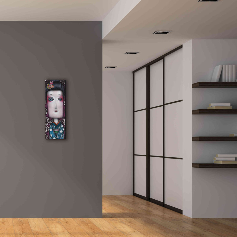 «Inevitable Silence» par Abril Andrade, art mural sur toile, H 36 po x l 12 po