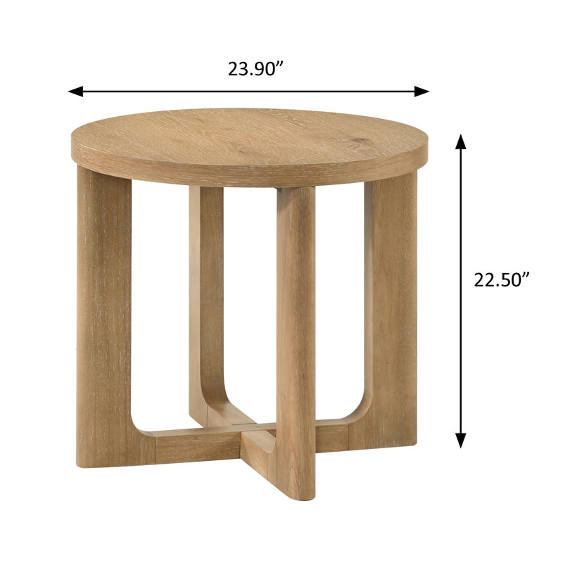 Table de bout rustique 23,9 po, brun, Rustic Brown