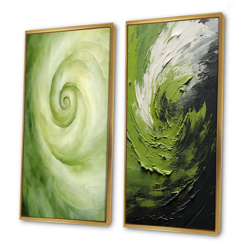 Flovilla - Ensemble de 2 reproductions d'art sur toile, Encadrement doré, H 40 po x l 41 po
