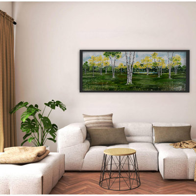 "Summer Birchscape", art mural sur toile