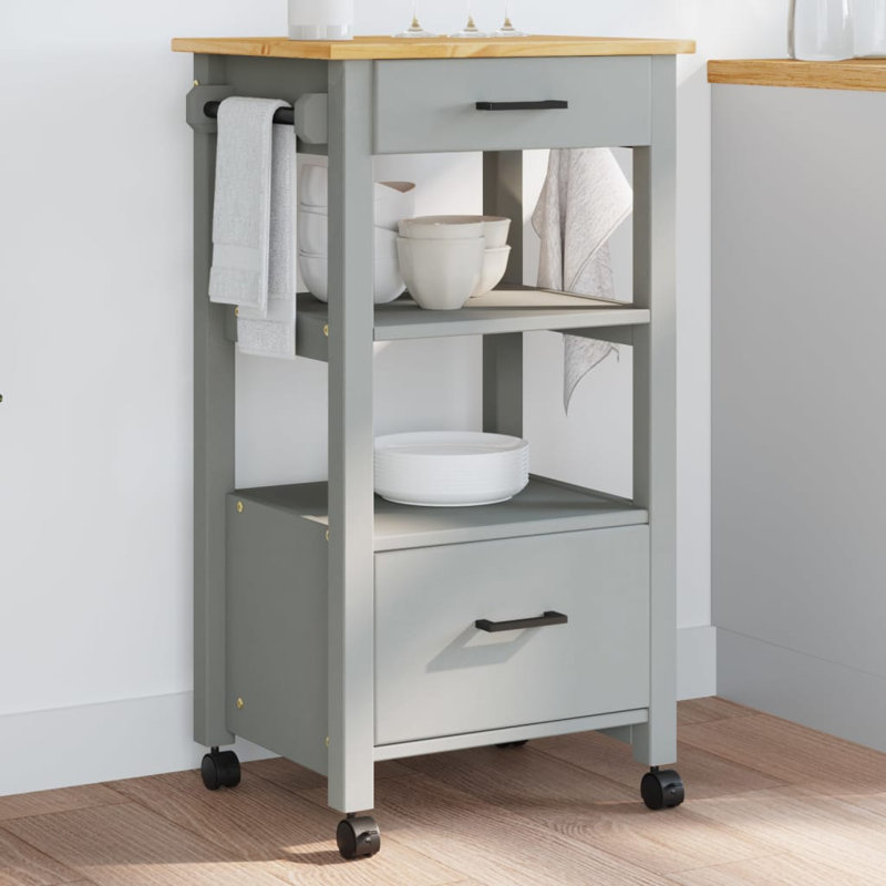 Kitchen Serving Cart, Grey