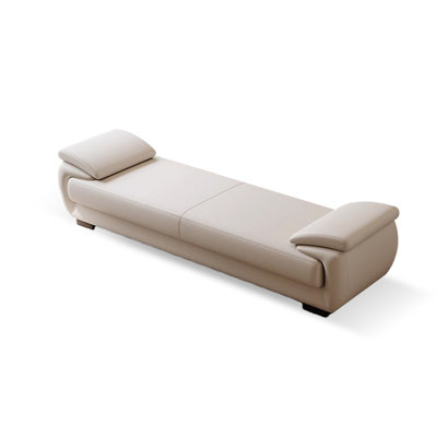 Banc rembourré beige