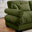 Canapés modulaires en U modernes à 4 places avec repose-pieds mobiles | Siège profond convertible | Velours | Vert olive-1962827808