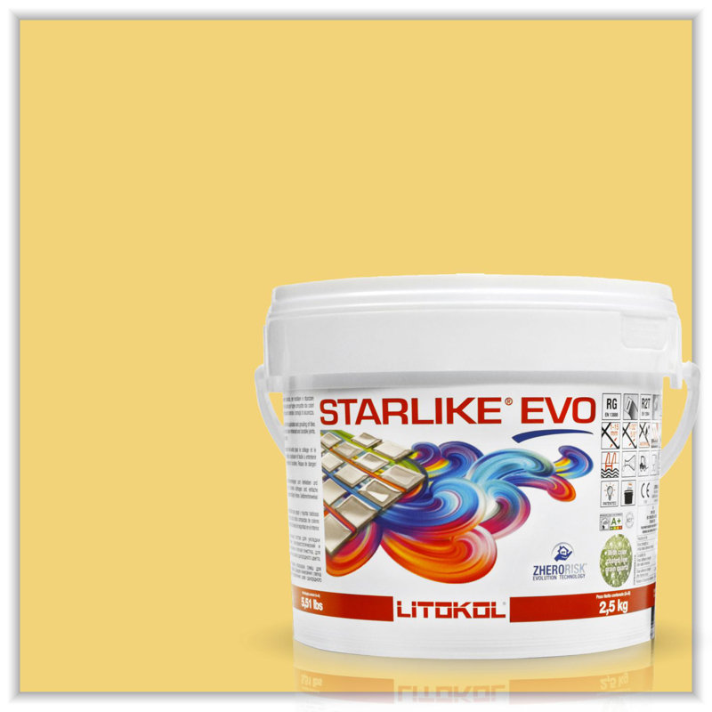 The Tile Doctor Star Like EVO - Coulis époxy Glamour Litokol pour carrelage, idéal pour la décoration de bureau à domicile et le carrelage de salle de bain, finition de peinture scintillante pour la décoration de la pièce - 2,5 kg - 5,5 lb