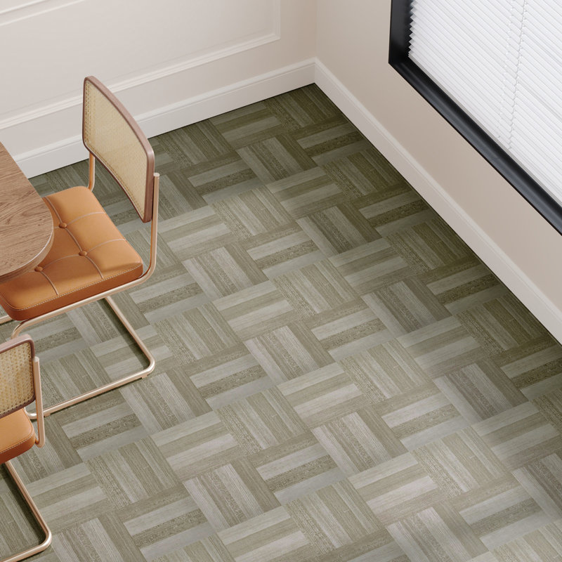 30Pcs Self-adhesive PVC Parquet Flooring Tiles Set, Grey