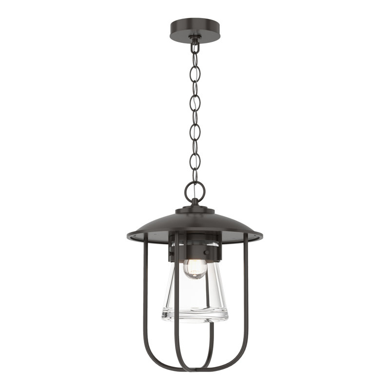 Luminaire suspendu d'extérieur 1 lumière Erlenmeyer, Bronze huilé bord de mer