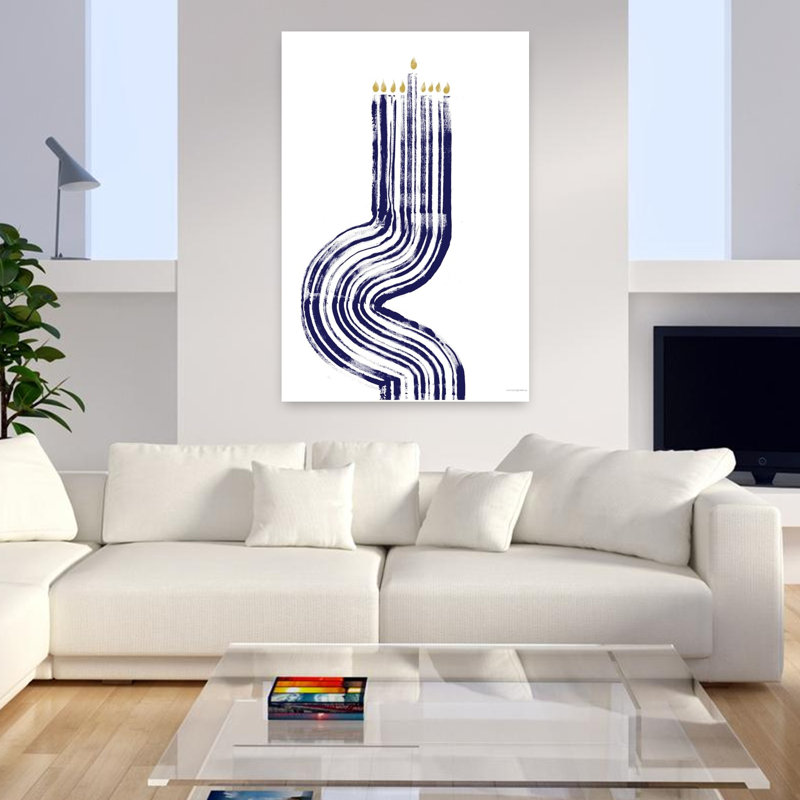 Exode abstrait, art contemporain hivernal, H 48 po x l 32 po