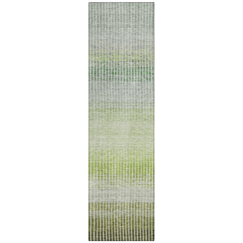 Machine Washable Indoor/Outdoor Jouett ACN2313 Stripes Rug, Runner 2'3" x 7'6"