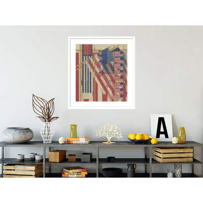 Le drapeau. Couverture du magazine Liberty par Frank Lloyd Wright - reproduction giclée encadrée