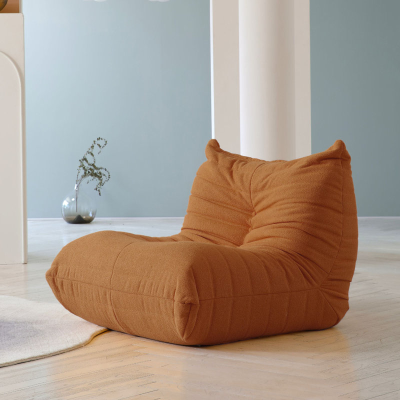 Chaise longue 1 place en velours moelleux, Brun