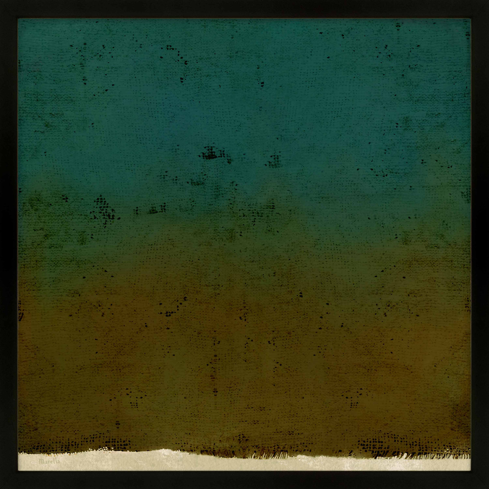 Pond 1 by Marco Marella for Studio M - Framed Wall Art, Black, Paper, 16" H x 16" W