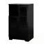 Armoire d'appoint en bois avec porte vitrée et rangement ouvert-534980861