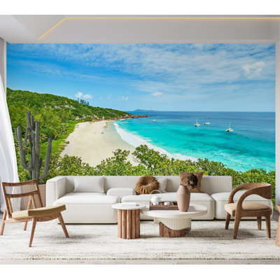 Murale pelez et collez de qualité supérieure - paradis tropical