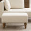 Chaise longue d'intérieur rembourrée en chenille de 181 cm de large avec repose-pieds-365245008