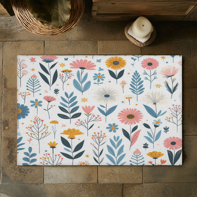 Tapis tressé Warm Garden Blooms, Rectangulaire 3 pi x 5 pi