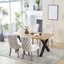 Pine Metal Base Dining Table