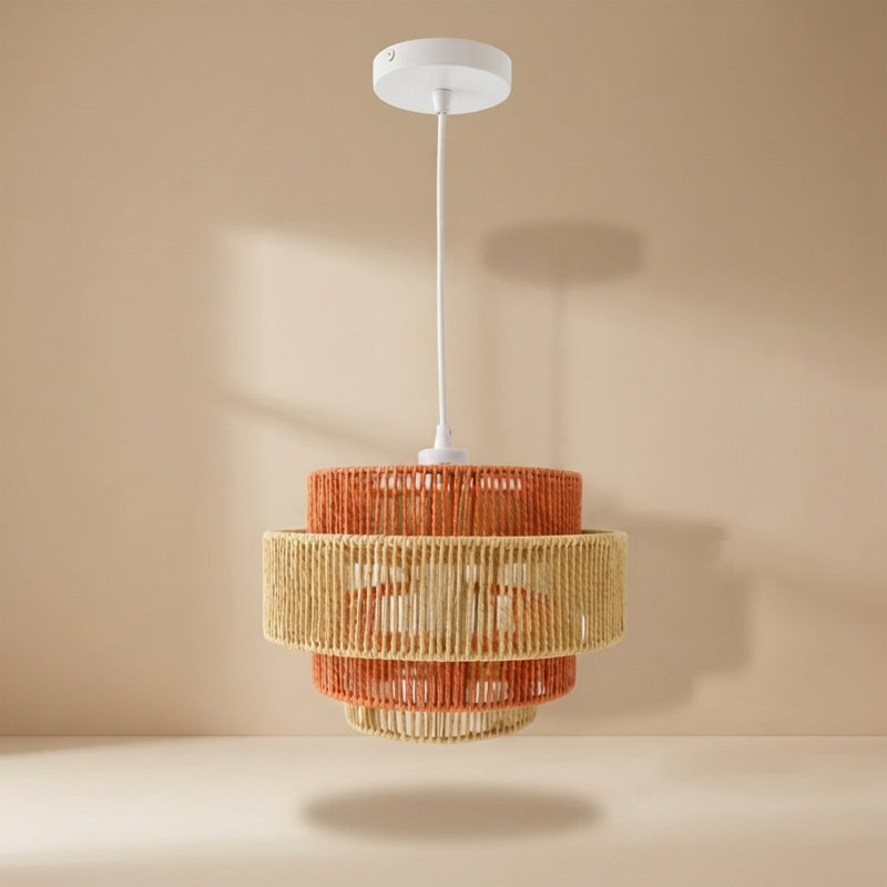 Lampe de salon moderne fantaisiste terre cuite naturelle