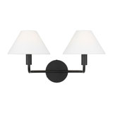 Sean Lavin Colfax Bathroom Bedroom Wall Fixture With White Linen Shade