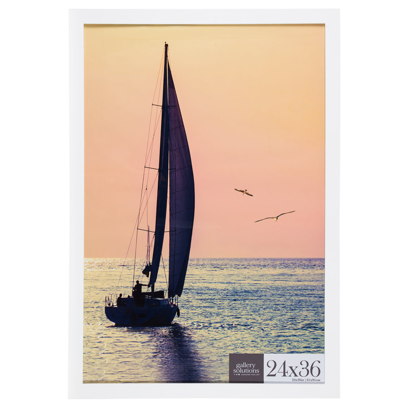 Beddington Wood Wall Mount Large Poster Frame, White, 24" x 36"
