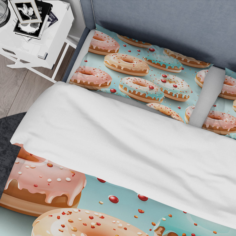 Ensemble de housse de couette Donut Kithchen, Housse de couette pour très grand lit et 2 très 