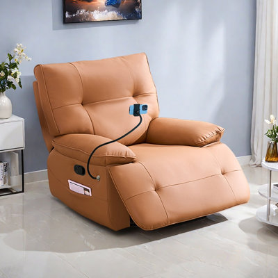 Fauteuil inclinable multifonctionnel en similicuir Quanasia
