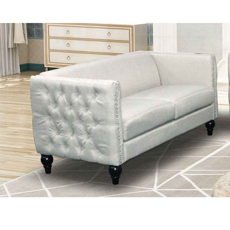 Causeuse Martel, 100 % lin beige