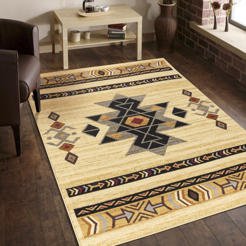 Tribes Southwest Cream Medium Rug, Runner 2'7" x 7'3"