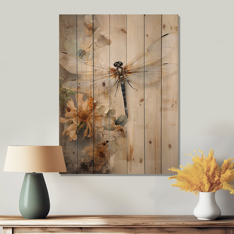 Hawra - Décoration murale animaux sur bois de pin naturel, H 32 po x l 24 po
