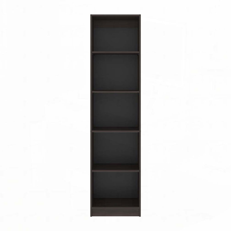 Bibliothèque à 5 tablettes avec rangement ouvert, (5 tablettes) H 71,7 po x l 17,8 po x P 11,8 po