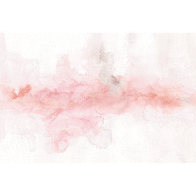 Rainbow Seeds Abstract Blush Gray par Lisa Audit - Peinture, H 8 po x l 12 po x P 1,25 po, Toile encadrée noire, Non