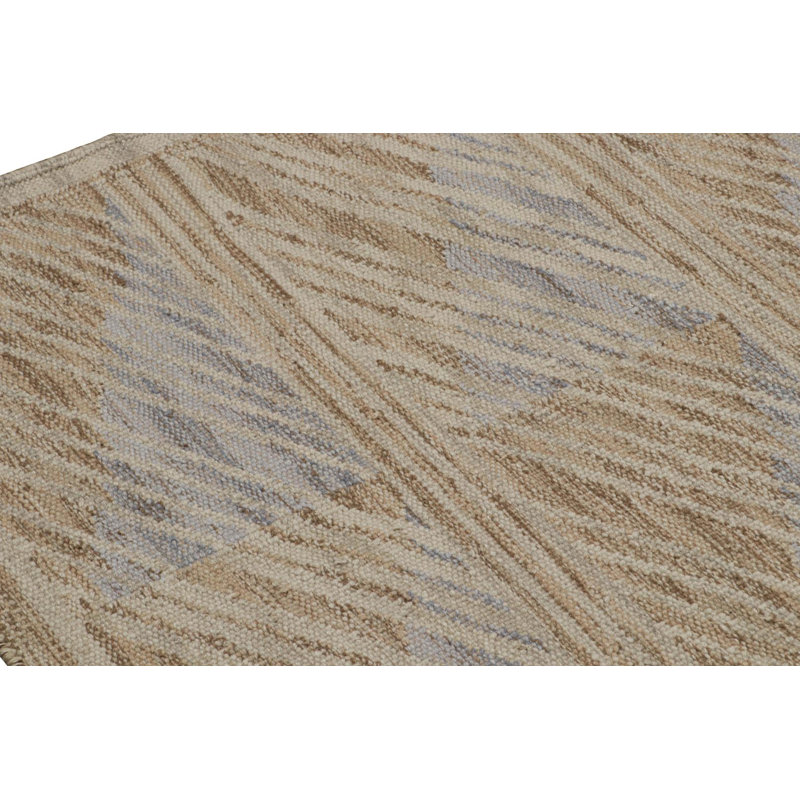 Scandianvain Flatweave Kilim Wool Geometric Area Rug, Rectangle 10' x 14'
