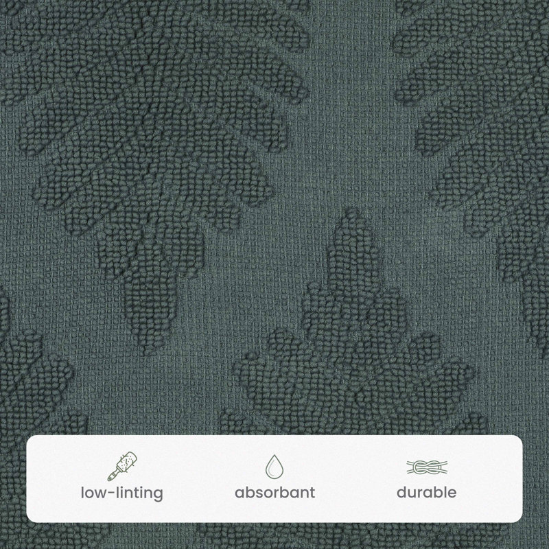 Martex Fern Ogee Jade Bath Rug, Fern Ogee Jade