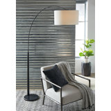 Aludra 85'' Black Arched Floor Lamp