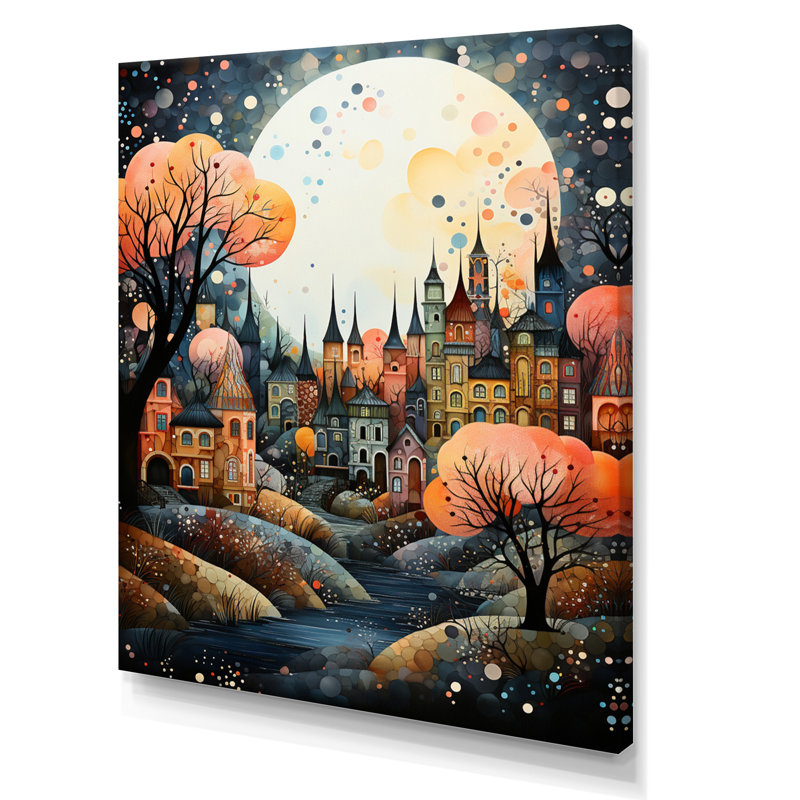 «Loup River Whimsical Through Forest Landscape III», reproduction, H 20 po x l 12 po x P 1 po, Toile tendue