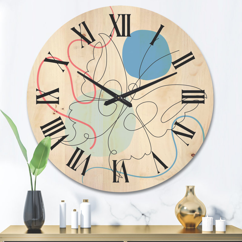 Horloge murale papillon, Grand