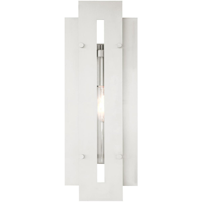 Plafonnier encastré d'extérieur Baynbridge, H 22 po x l 8 po x P 8 po, Laiton satiné