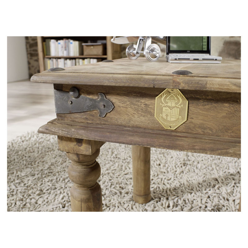 Leeds Solid Wood Four Leg Coffee Table, 46 cm H x 45 cm W x 45 cm D