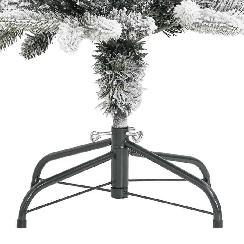 Christmas Tree Slim Artificial Xmas Tree with Flocked Snow PVC and PE, 59" x 19.7"