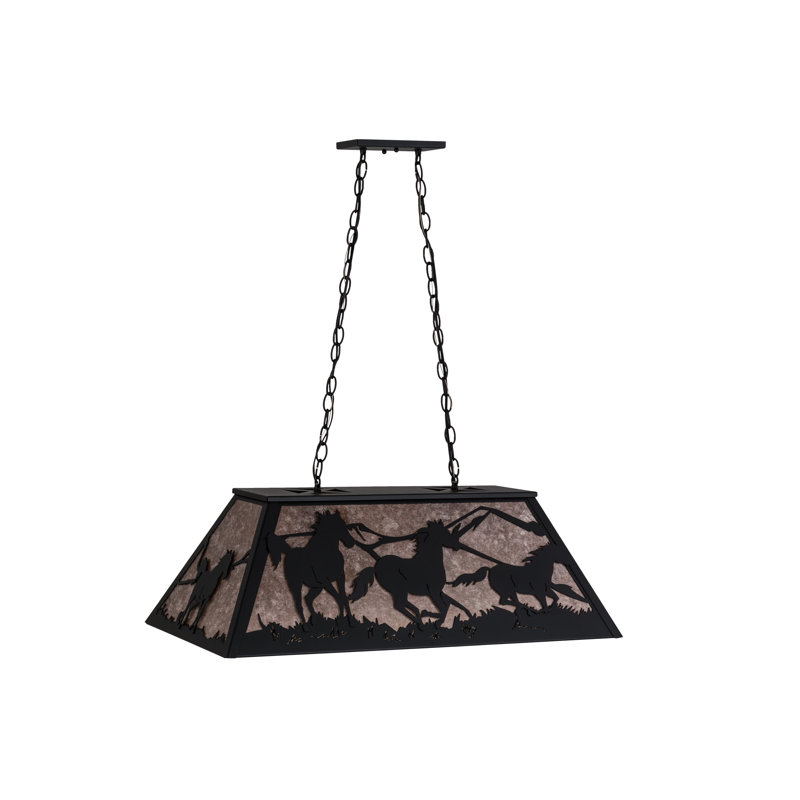 Rustic Lodge 6 - Light Pendant, Black