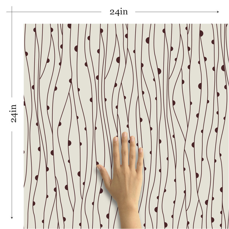 Panneau de papier peint amovible et adhésif basique lines Kashvi